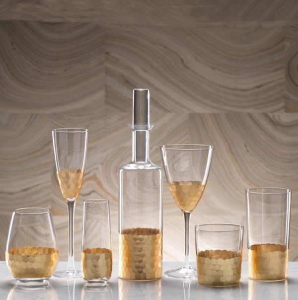 Fez Stemless Flute - Gold - Set of 6