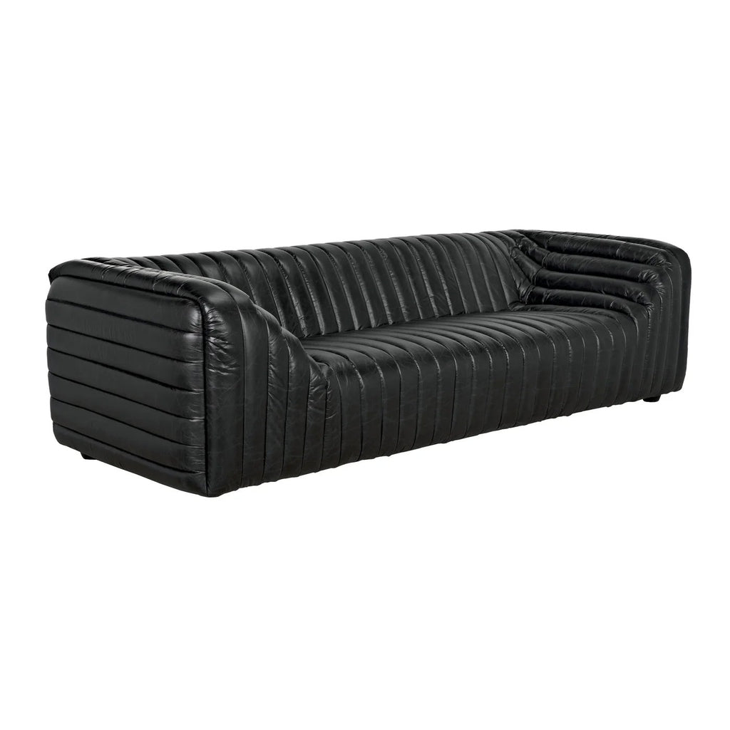 Noir Hermes Leather Sofa