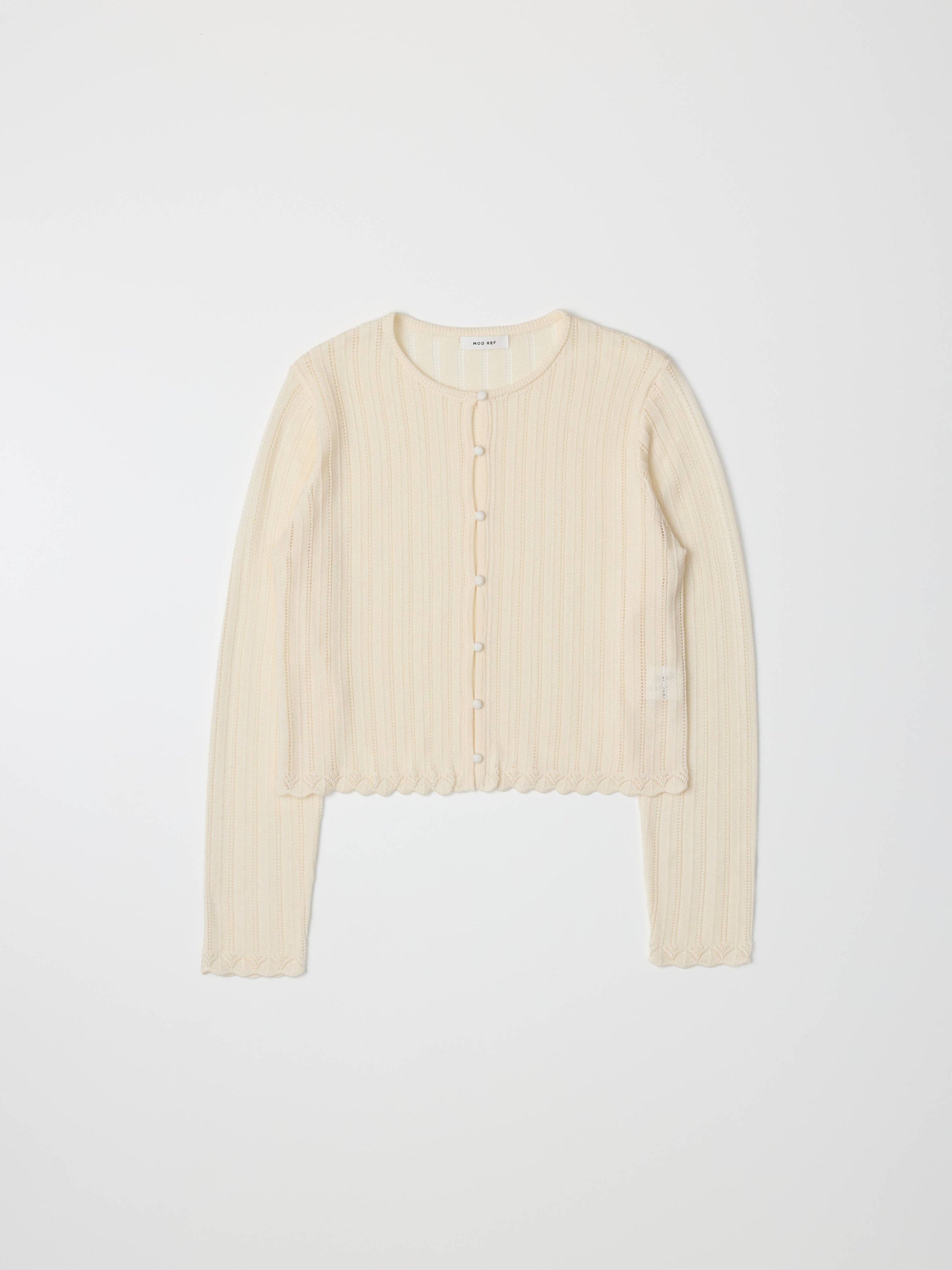 The Russo Cardigan | Button-Down Pointelle Cardigan-Blue Hand Home