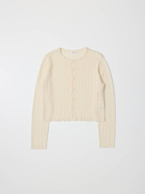 The Russo Cardigan | Button-Down Pointelle Cardigan-Blue Hand Home