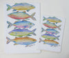 Limited Edition Fishies on White Flour Sack Towel-Blue Hand Home