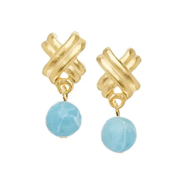 Mini X Jasper Drop Studs-Blue Hand Home