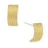 Gold Woven Hoop Earring-Blue Hand Home