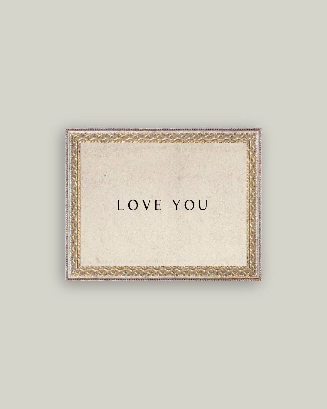 Love You Framed Antique Art-Blue Hand Home