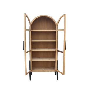 Billy Tall Cabinet - Oak / Iron-Blue Hand Home