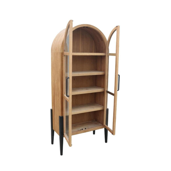 Billy Tall Cabinet - Oak / Iron-Blue Hand Home
