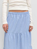 The Emilie Skirt | Tiered Gingham Midi Skirt-Blue Hand Home