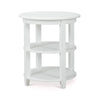 Luna Round 3 Tier Side Table In Architectural White-Blue Hand Home