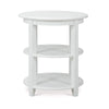 Luna Round 3 Tier Side Table In Architectural White-Blue Hand Home