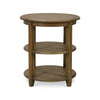 Luna Round 3 Tier Side Table In Straw Wash-Blue Hand Home