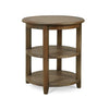 Luna Round 3 Tier Side Table In Straw Wash-Blue Hand Home