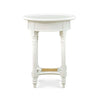 Montego Side Table In White Harvest w/ Rattan Natural Shelf-Blue Hand Home