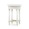 Montego Side Table In White Harvest w/ Rattan Natural Shelf-Blue Hand Home