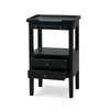 Eton 2 Drawer Side Table w/ Pull Out Shelf In Batavia Black-Blue Hand Home