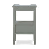 Eton 2 Drawer Side Table w/ Pull Out Shelf In Grey Charleston-Blue Hand Home