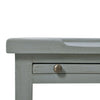 Eton 2 Drawer Side Table w/ Pull Out Shelf In Grey Charleston-Blue Hand Home