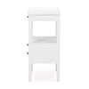 Eton 2 Drawer Side Table w/ Pull Out Shelf In Architectural White-Blue Hand Home