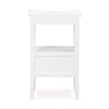 Eton 2 Drawer Side Table w/ Pull Out Shelf In Architectural White-Blue Hand Home