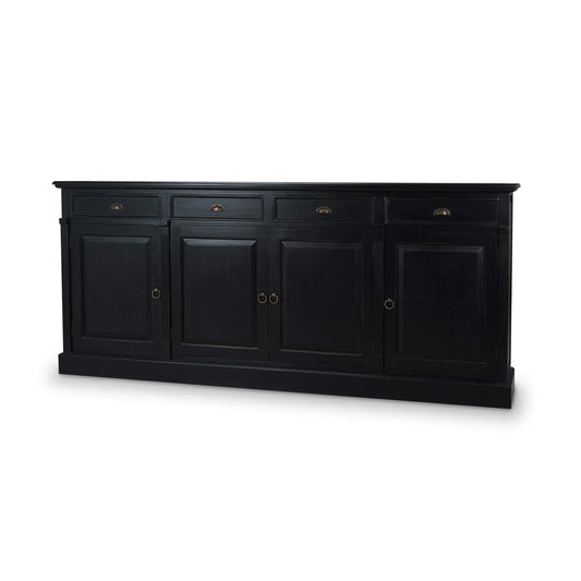 Hudson 4 Door Sideboard In Batavia Black-Blue Hand Home