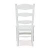 Peg & Dowel Ladder Back w/ Wood Seat In Architectural White-Blue Hand Home