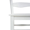 Peg & Dowel Ladder Back w/ Wood Seat In Architectural White-Blue Hand Home