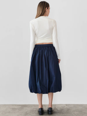 The Bella Skirt | Midi Bubble Skirt-Blue Hand Home