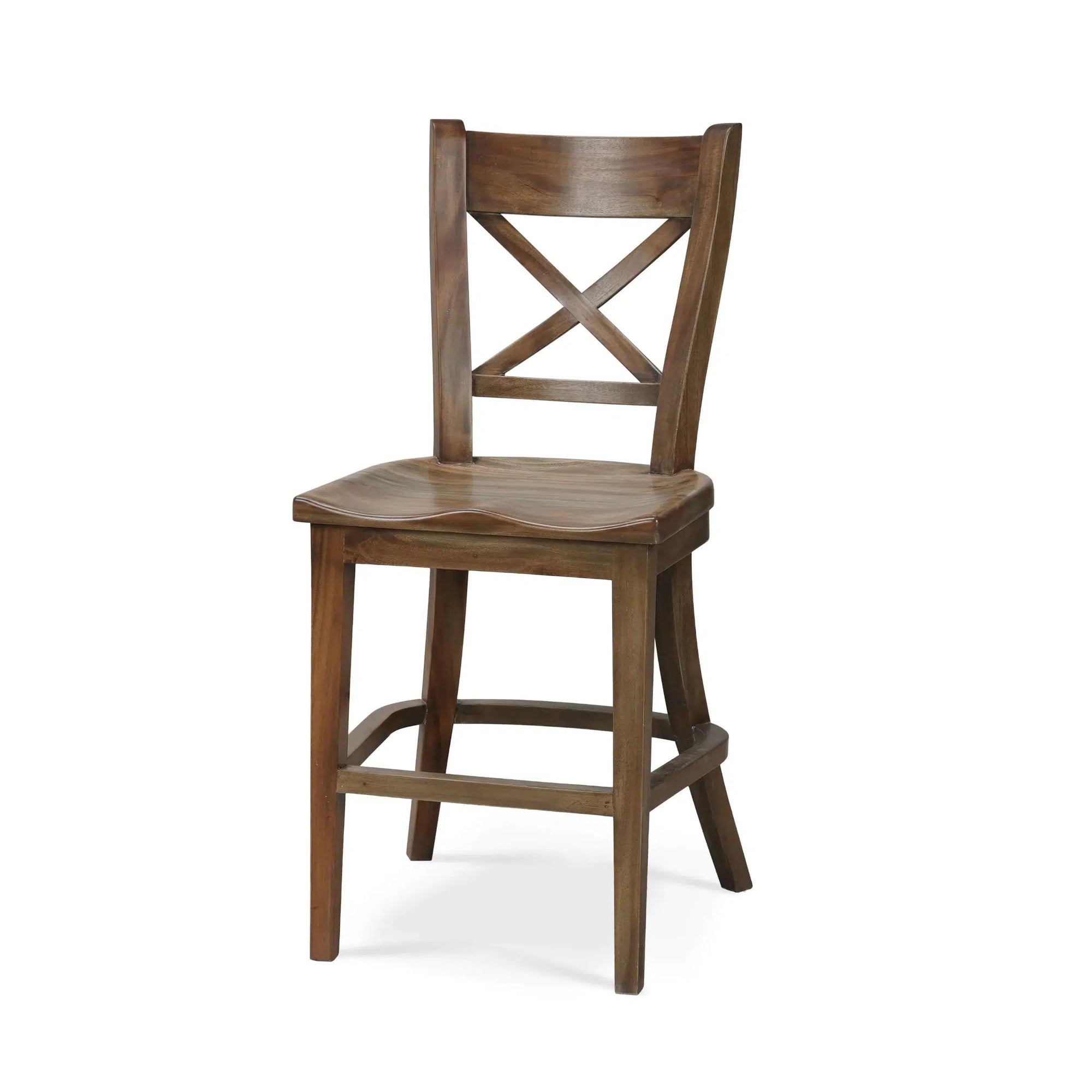 Summerset Counter Stool In Straw Wash-Blue Hand Home