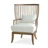 Winston Windsor Chair In Straw Wash w/ Arctic White Performance Fabric-Blue Hand Home