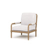 Cholet Arm Chair In Straw Wash w/ Arctic White Performance Fabric-Blue Hand Home