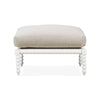 Cholet Ottoman in Architectural White w/ Camelot Performance Fabric-Blue Hand Home