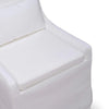 Sierra Slipcovered Dining Chair w/
Castors w/ Arctic White Performance Fabric-Blue Hand Home