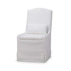 Sierra Slipcovered Dining Chair w/
Castors w/ Arctic White Performance Fabric-Blue Hand Home