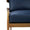 Versai Occasional Chair In Straw Wash w/ Blue de Malte Leather-Blue Hand Home