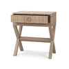 Renoir Bedside In Rattan Natural w/ Fruitwood Legs-Blue Hand Home