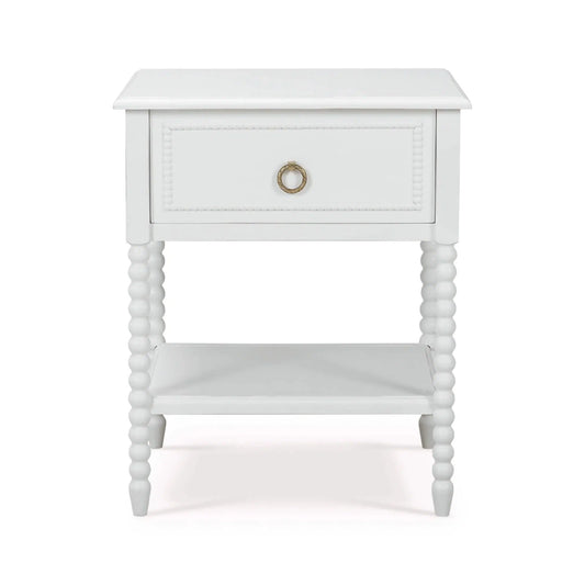 Cholet Bedside In Architectural White-Blue Hand Home