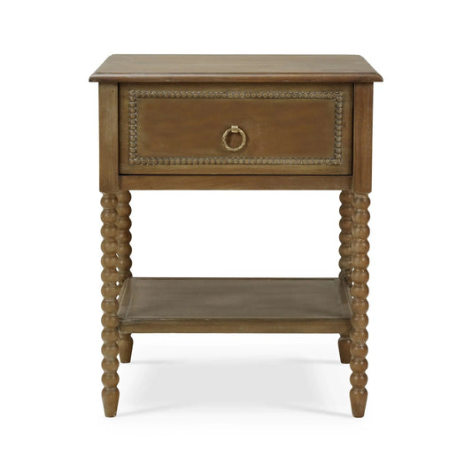 Cholet Bedside In Straw Wash-Blue Hand Home