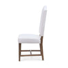 Lorient Dining Chair In Straw Wash w/ Arctic White Performance Fabric-Blue Hand Home