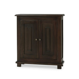 Osborn Narrow 2 Door Cabinet In Walnut-Blue Hand Home