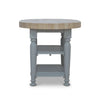 Farmhouse Butcher Block Kitchen Island In Pale Blue-Blue Hand Home