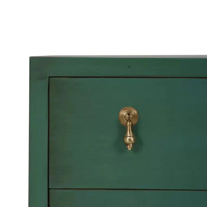 Chloe 3 Drawer Dresser in Vintage Willow Green-Blue Hand Home