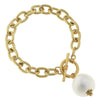 Cotton Pearl Toggle Bracelet-Blue Hand Home