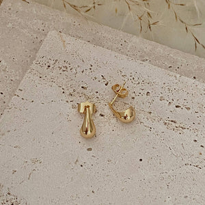 Teardrop Earrings 18k Gold Filled-Blue Hand Home