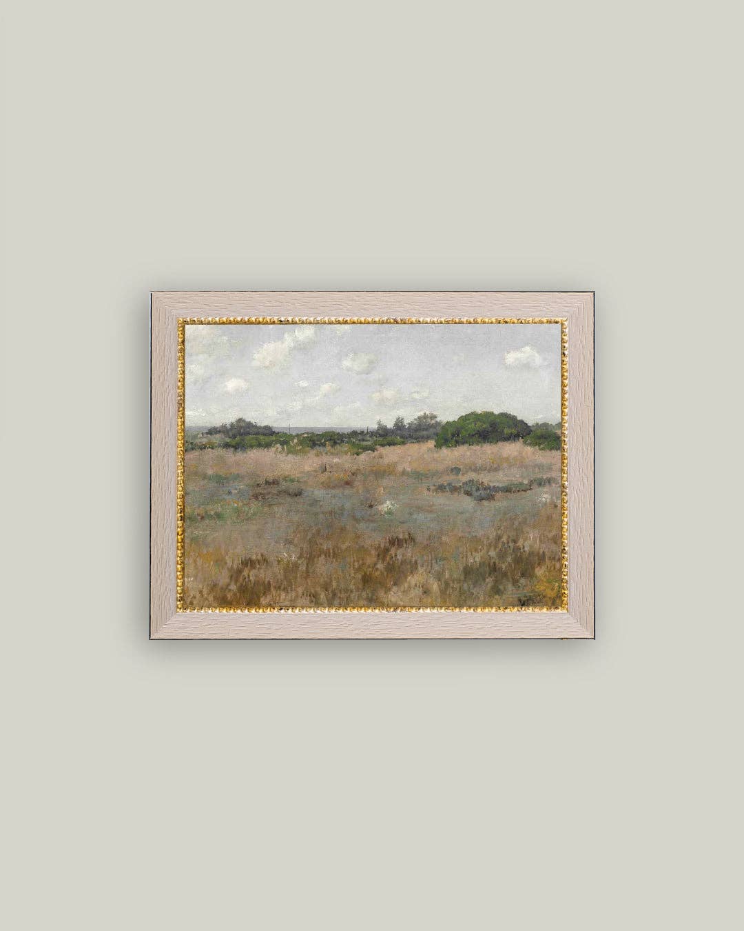 Meadow by the Shoreline Framed Antique Art-Blue Hand Home