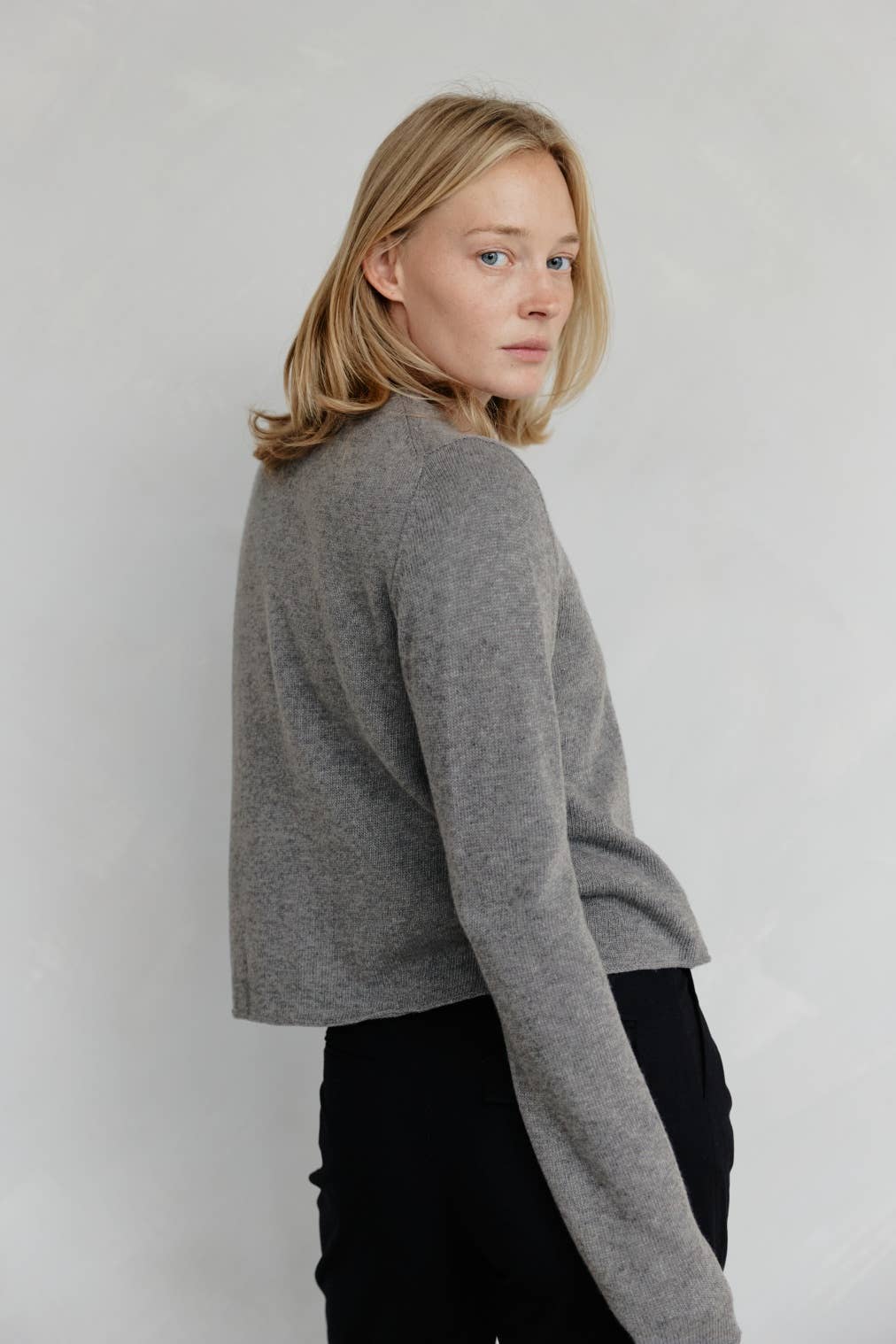 The Molly Cardigan | Lightweight Cropped Cardigan-Blue Hand Home