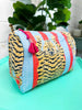 Cosmetics Bag | Quilted Makeup Bags | Toiletry Bag | Tiger-Blue Hand Home