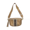 Britt Belt Bag In Bronze Leather | Upcycled LV-Blue Hand Home