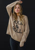 Tan & Black Rock & Roll Sweater-Blue Hand Home