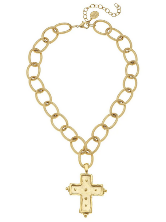 Dotted Cross Necklace