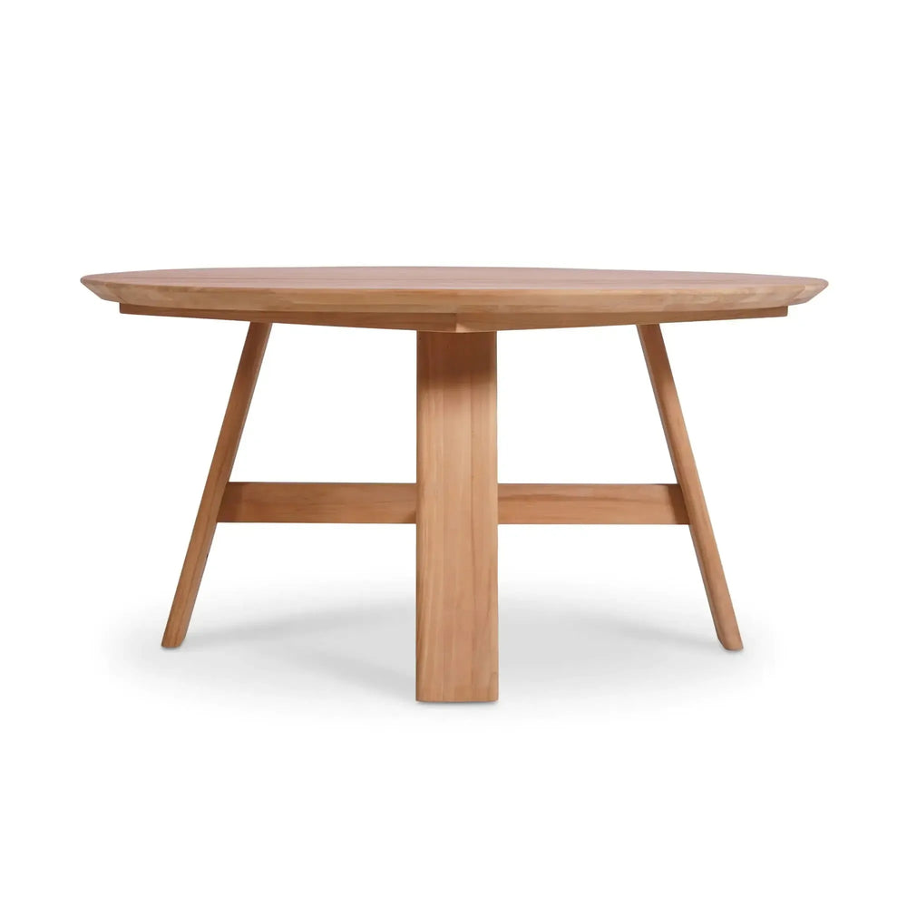 Sienna Round Dining Table 59'' - Outdoor Teak-Blue Hand Home