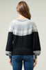 Lacey Way Round Neck Fair-Isle Sweater-Blue Hand Home